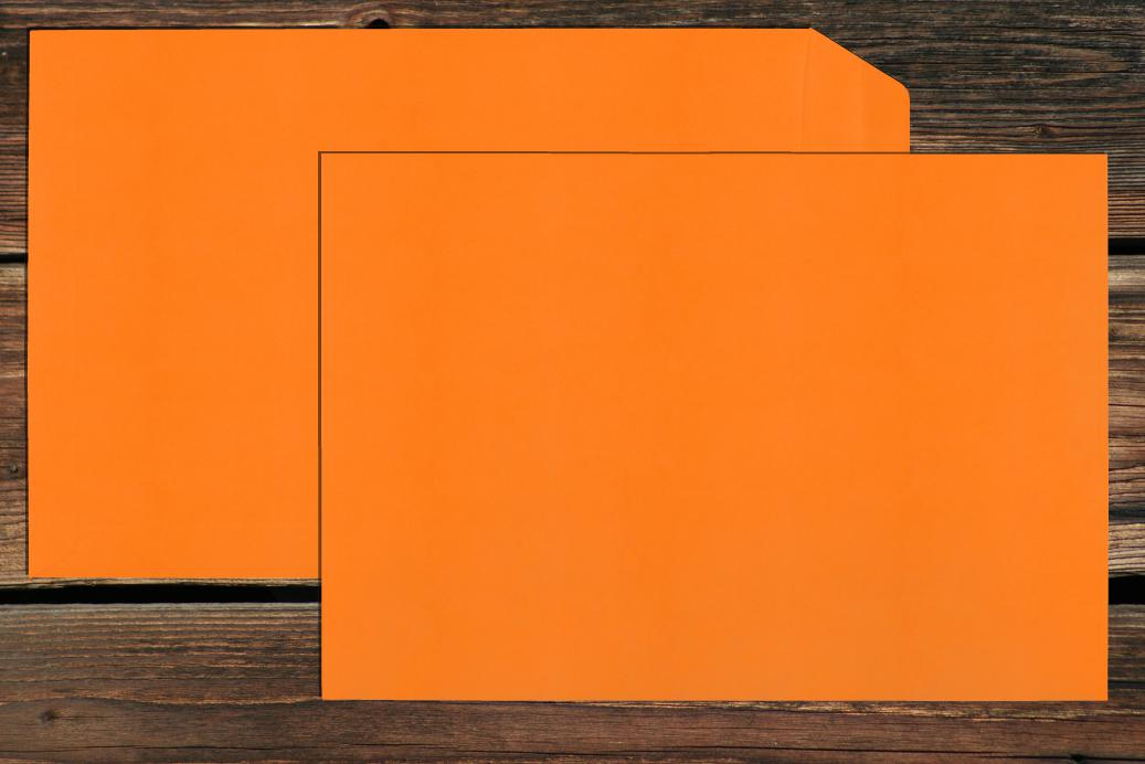Versandtaschen 220x312 mm Nassklebend Grellorange 120 g/qm